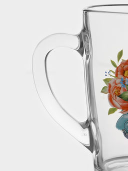 Цена за 20 шт. Кружка Капучино. Романтика, 300 мл, стекло, рисунок МИКС