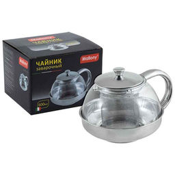Чайник заварочный Menta-600 корпус/фильтр из нерж стали, 600 мл, Mallony арт.910110  фото 2