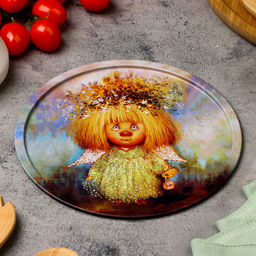 Поднос Ангел хорошего настроения, 20 х 0,4 х 0,32 см, металл