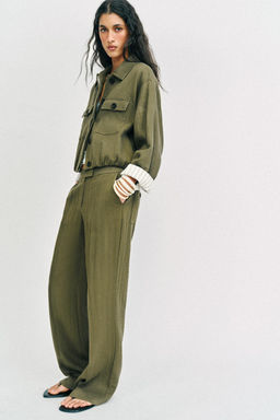 PANTAL?N RECTO NERVIO / Khaki - Zara фото 7