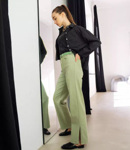 Джинсы #МСК5786 (1), фисташковый