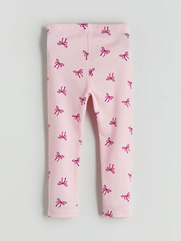 Beli Lastikli Fiyonk Desenli K?z ?ocuk Tayt