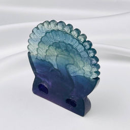 Фигурка резная "Павлин" из Флюорита