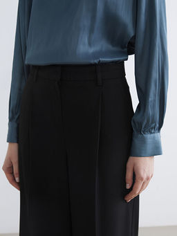 Y?ksek Bel Geni? Pa?a Kad?n Pantolon