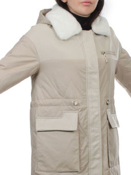 M24-096 BEIGE Куртка демисезонная женская (100 гр. холлофайбер) - Fashion фото 2