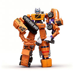 Робот трансформирующийся в спец технику, в коробке