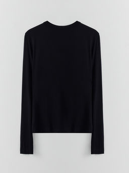 Джемпер женский черный прилегающего кроя - Mark formelle фото 6