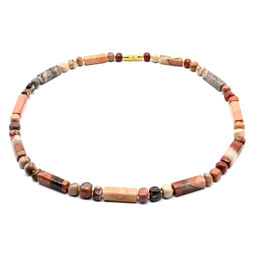 Яшма уральская бусы брусок 22*7мм, 52см Радуга камня