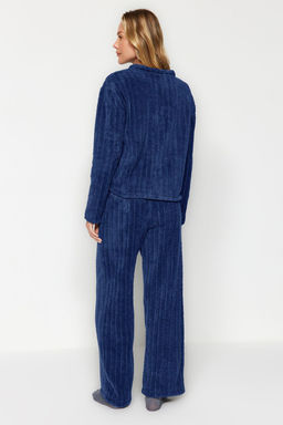 Trendyolmilla Antrasit Wellsoft K?sl?k Orme Pijama Tak?m? THMAW24PT00042  фото 8