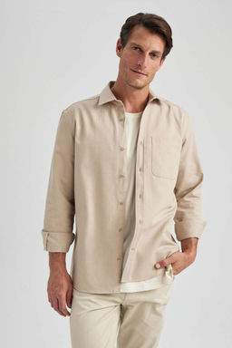 Рубашка стандартного кроя с длинным рукавом - Defacto фото 6