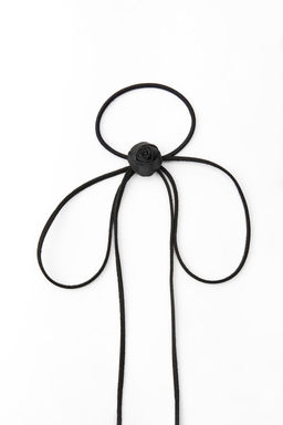 PACK OF 2 FLOWER BOW SHEEPSKIN TIES - Zara фото 8