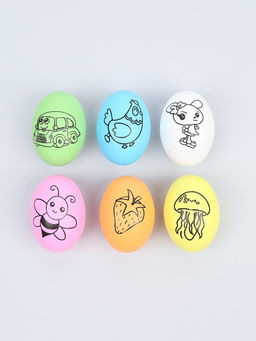 Заготовки для творчества Пасхальные яйца под роспись, набор 6 шт., МИКС