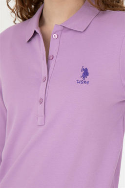 Женский сиреневый базовый свитшот - U.s. polo assn фото 7