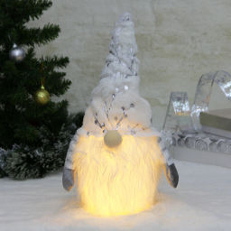 Сувенир новогодний "Лесовичок - Затейник" 41*13 см, Золото (с подсветкой)