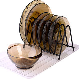 АЛТ408Ч Подставка д/тарелок и досок с поддоном сталь/пластик (х4) - Mayer&boch фото 2