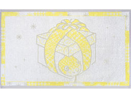 6с104.411ж1 Змея-подарочек(лимонно-серый) Полотенце махровое 67х40см