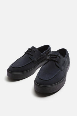 CASUAL LEATHER DECK SHOES - Zara фото 4