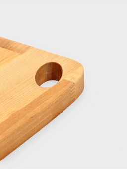 Доска разделочная, 22.2×17×1.8/1.6 см, дерево берёза, пропитана маслом, бежевая