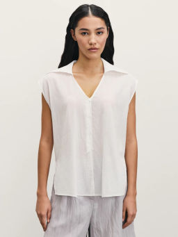 Блузка из жатой ткани с отложным воротником / Zarina  фото 3