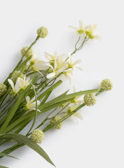 Ветка декоративная, 55 см, бумага/металл, Желтые цветы, Interior spring