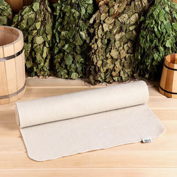 Лежак для бани Классический, войлок, белый, 150х50см