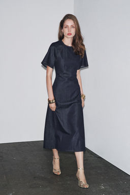 ZW COLLECTION LONG DENIM DRESS - Zara фото 7