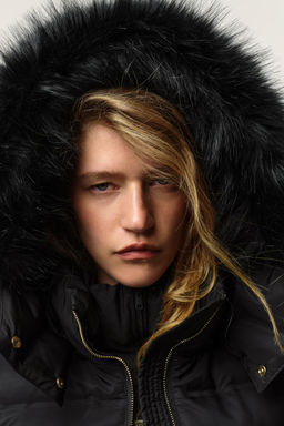 WATER-REPELLENT WINDPROOF HOODED DOWN PUFFER JACKET - Zara фото 7