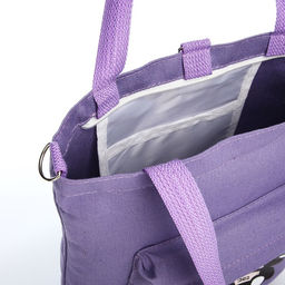 Шопер на молнии, цвет сиреневый - Simaland фото 5