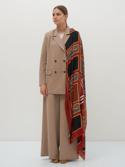 Тонкий, мягкий двусторонний палантин из тонкой шерсти - Tantino фото 2