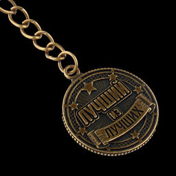 Брелок для ключей металлический, монета «Лучший из лучших», d=2.5 см