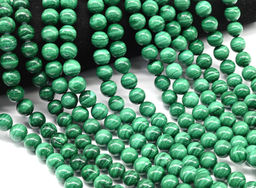 Бусины из малахита шарик 10мм, 39см, 38 бусин Радуга камня