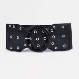 Ремень женский, ширина 10 см, пряжка металл, люверсы, цвет чёрный - Simaland фото 4