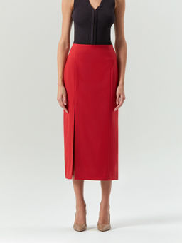 ЕМКА / Юбка-карандаш миди из вискозы и шерсти - Emka фото 4