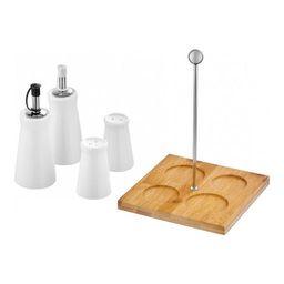 Набор для специй Walmer Bamboo, 5 предметов, цвет светлое дерево  фото 2