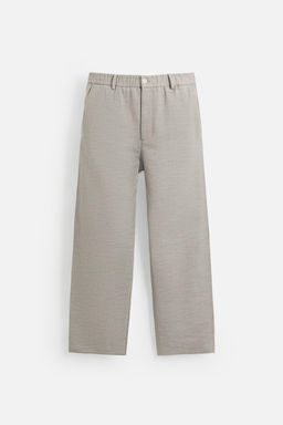 TEXTURED REGULAR FIT TROUSERS - Zara фото 7