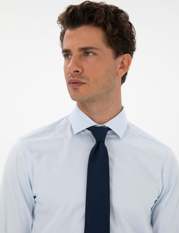 A__k Mavi Slim Fit Uzun Kollu G_mlek - Pierre cardin фото 2