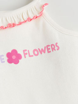 Halter Yaka Bask?l? K?z ?ocuk Atlet 2li