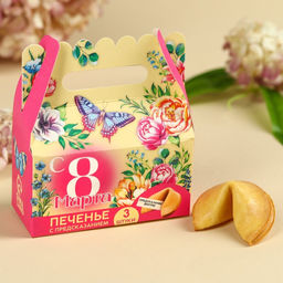 Цена за 2 шт. Печенье с предсказаниями С 8 Марта 18 г ( 3 шт. х 6 г).