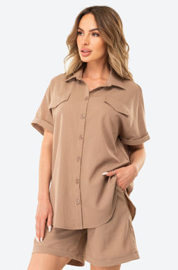 Женский льняной костюм-двойка Happy Fox