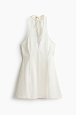 Vestido denim con escote halter