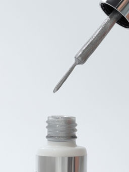 Гель для дизайна ногтей, с блёстками, LED/UV, 8 мл, цвет серебристый