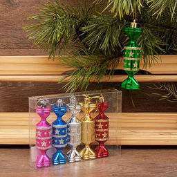 Набор украшений "Конфеты" 6шт., 12см (12ADC6-A83) в ПВХ упаковке