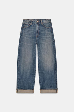 JEANS TRF BAGGY FOLDED  TIRO MEDIO / Azul - Zara фото 7