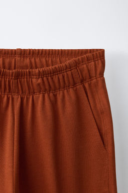 PANTAL?N FELPA HEAVY JERSEY WIDE LEG / Terracota - Zara фото 3