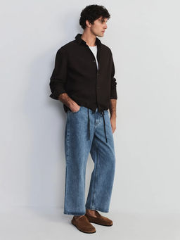 Укороченные джинсы широкие / Zarina