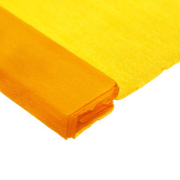 Цена за 10 шт. Бумага крепированная 50 х 200 см, в рулоне, 30 г/м2, шафрановая