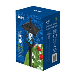 USL-S-185/PM1550 RETRO Садовый светильник на солнечной батарее Ретро. 2 светодиода. Белый свет. 1*АА Ni-Mh аккумулятор в/к. IP44. TM Uniel - Volpe фото 4