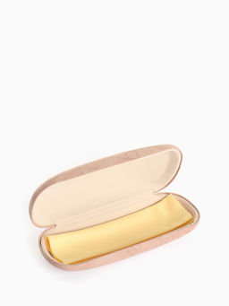 Футляр для очков на хлопушке, с рисунком, размер 16×6×3 см, бежевый