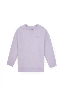 K_z _ocuk Lila _ardonlu Bisiklet Yaka Basic Sweatshirt Sepette S_rpriz _ndirim - U.s. polo assn фото 2