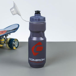 Бутылка для воды COMIRON Advance с пылевой крышкой и двухцветным принтом. Серая. 710 мл. Одна штука / FWCPE-28D2С / 711612